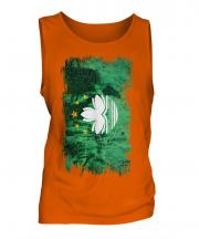 Macau Grunge Flag Mens Vest