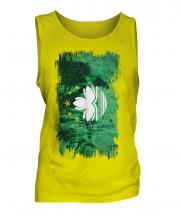 Macau Grunge Flag Mens Vest