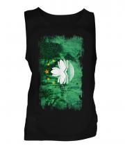Macau Grunge Flag Mens Vest