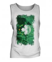 Macau Grunge Flag Mens Vest