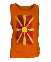 Macedonia Grunge Flag Mens Vest