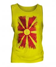 Macedonia Grunge Flag Mens Vest