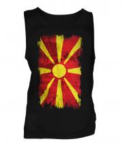 Macedonia Grunge Flag Mens Vest