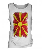 Macedonia Grunge Flag Mens Vest