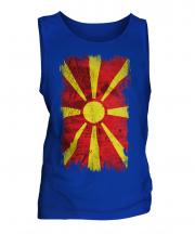 Macedonia Grunge Flag Mens Vest