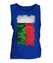 Madagascar Grunge Flag Mens Vest