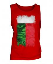 Madagascar Grunge Flag Mens Vest