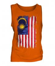 Malaysia Grunge Flag Mens Vest