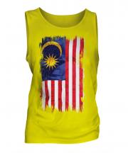Malaysia Grunge Flag Mens Vest