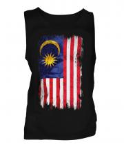 Malaysia Grunge Flag Mens Vest