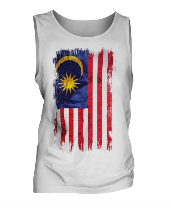 Malaysia Grunge Flag Mens Vest