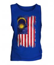 Malaysia Grunge Flag Mens Vest