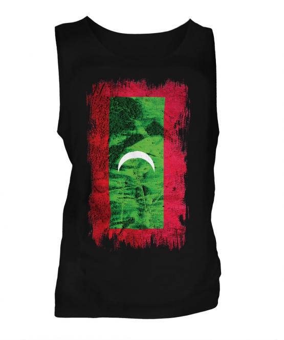 Maldives Grunge Flag Mens Vest