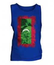 Maldives Grunge Flag Mens Vest