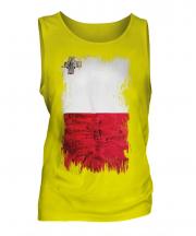Malta Grunge Flag Mens Vest