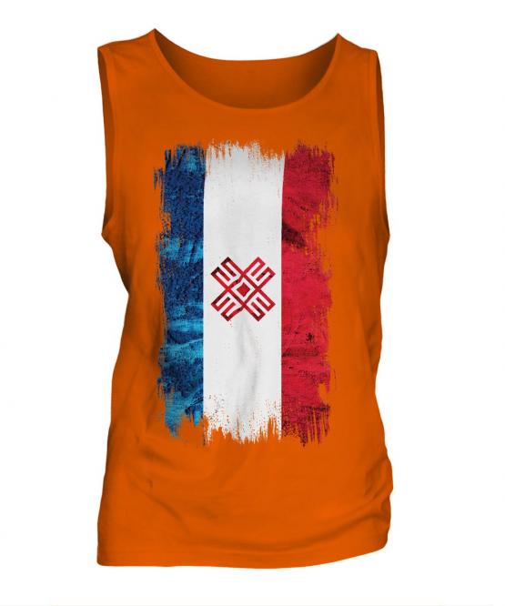 Mari El Grunge Flag Mens Vest