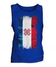 Mari El Grunge Flag Mens Vest