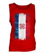 Mari El Grunge Flag Mens Vest