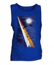 Marshall Islands Grunge Flag Mens Vest