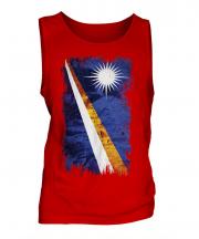 Marshall Islands Grunge Flag Mens Vest