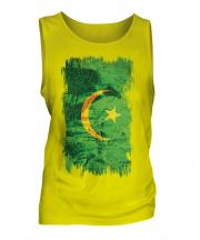 Mauritania Grunge Flag Mens Vest