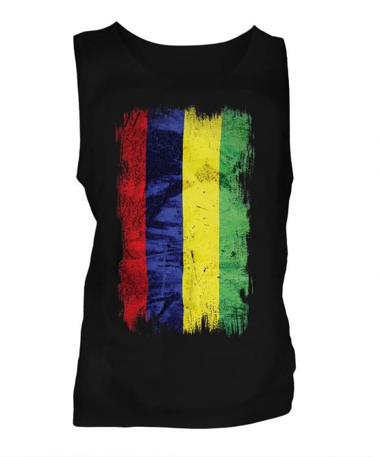 Mauritius Grunge Flag Mens Vest