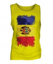 Moldova Grunge Flag Mens Vest