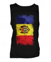 Moldova Grunge Flag Mens Vest