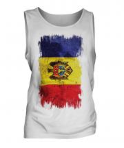 Moldova Grunge Flag Mens Vest