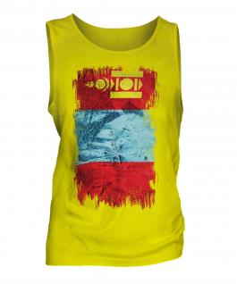 Mongolia Grunge Flag Mens Vest