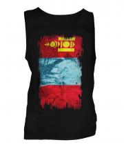 Mongolia Grunge Flag Mens Vest