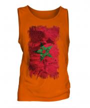 Morocco Grunge Flag Mens Vest
