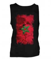 Morocco Grunge Flag Mens Vest