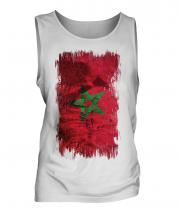 Morocco Grunge Flag Mens Vest