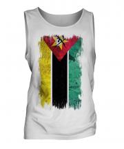 Mozambique Grunge Flag Mens Vest