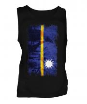 Nauru Grunge Flag Mens Vest