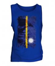 Nauru Grunge Flag Mens Vest