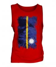 Nauru Grunge Flag Mens Vest
