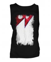 Nepal Grunge Flag Mens Vest
