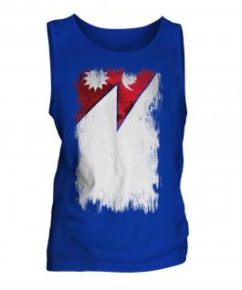 Nepal Grunge Flag Mens Vest