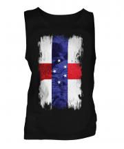 Netherlands Antilles Grunge Flag Mens Vest