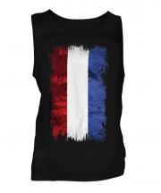 Netherlands Grunge Flag Mens Vest
