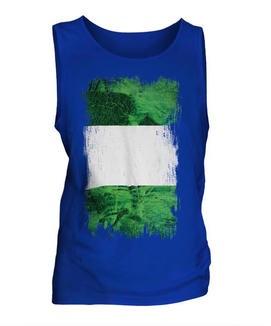 Nigeria Grunge Flag Mens Vest