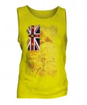 Niue Grunge Flag Mens Vest