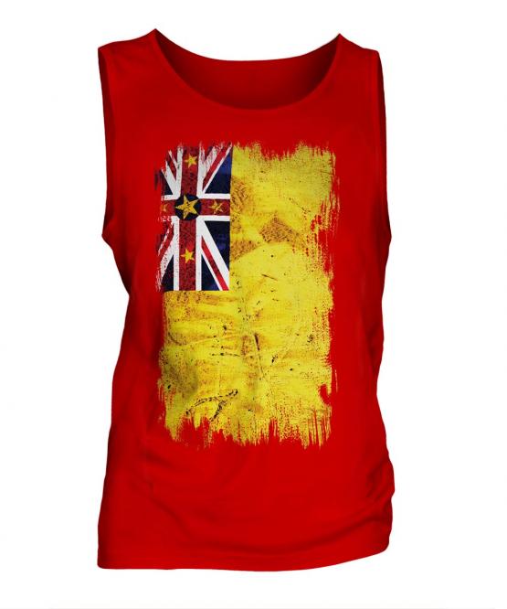 Niue Grunge Flag Mens Vest