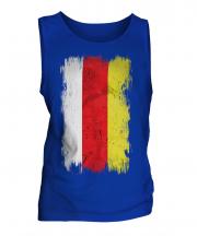 North Ossetia Grunge Flag Mens Vest