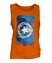 Northern Mariana Islands Grunge Flag Mens Vest