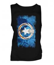 Northern Mariana Islands Grunge Flag Mens Vest