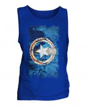 Northern Mariana Islands Grunge Flag Mens Vest