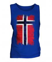 Norway Grunge Flag Mens Vest